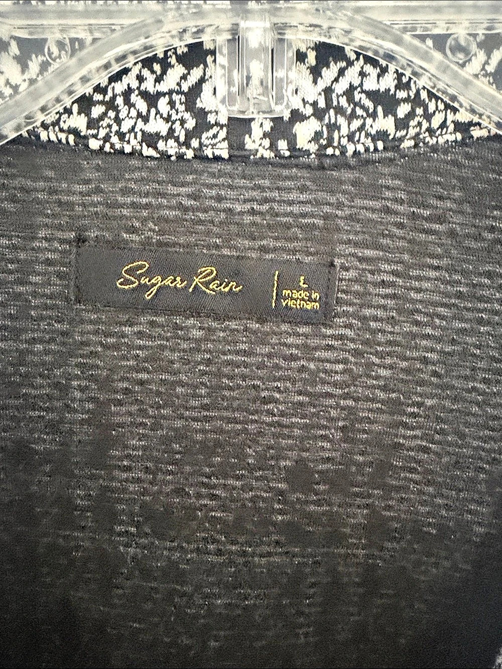 Sugar Rain Plaid Blazer in Black & White Size Large